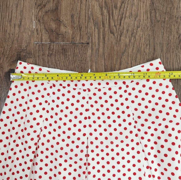 ST. JOHN COLLECTION pleated silk polka dot skirt - Picture 10 of 11